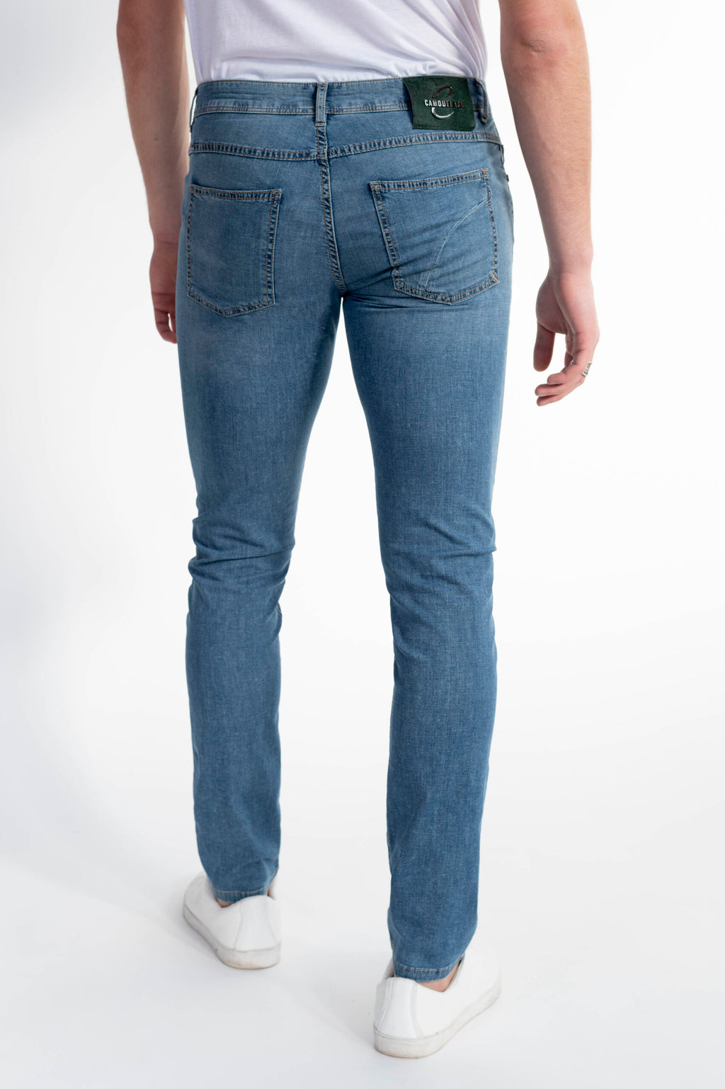 BEST FIVE - Blu Denim Stretch Cotone/Lino Ultra Light - D18 A601