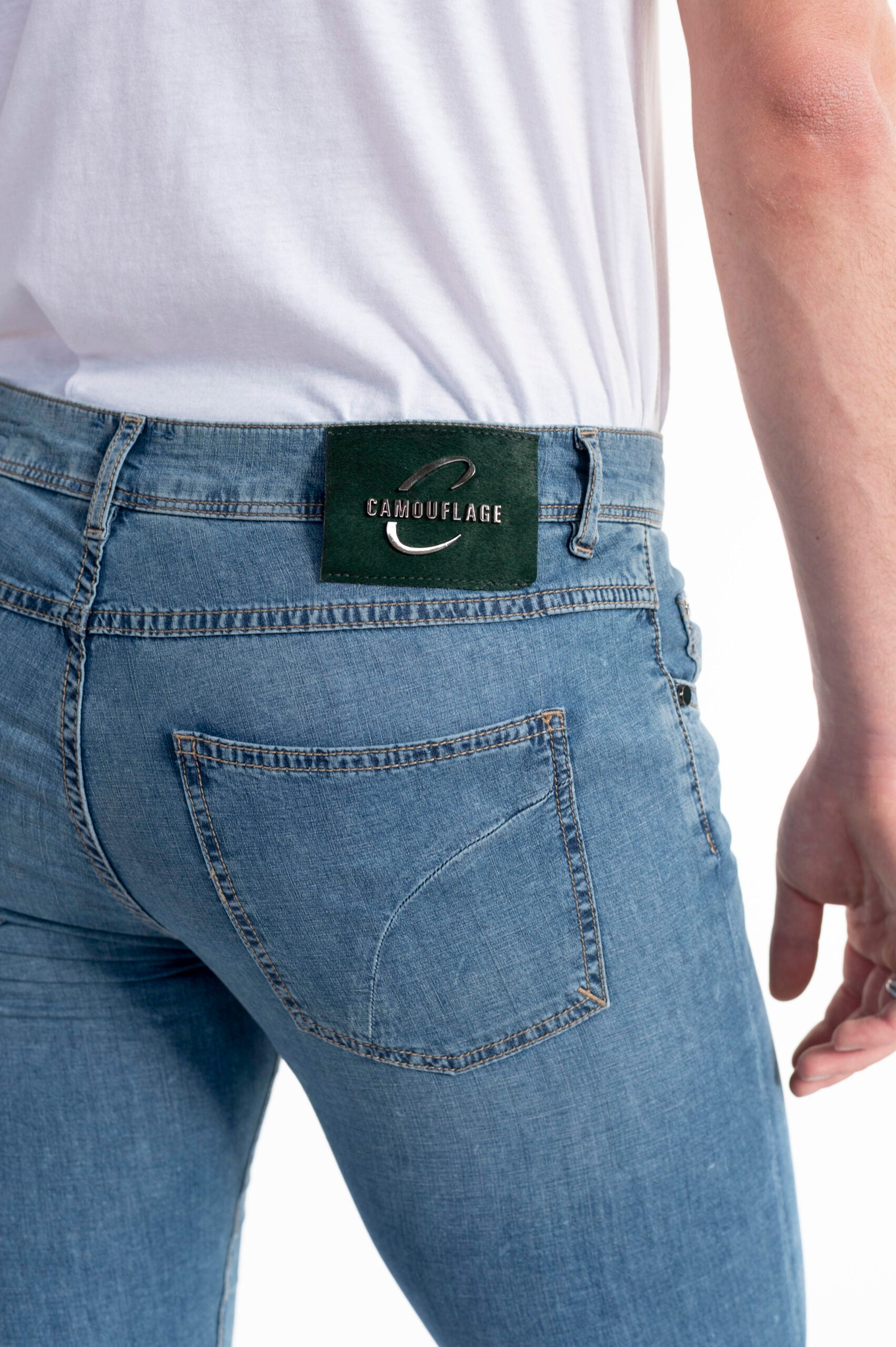 BEST FIVE - Blu Denim Stretch Cotone/Lino Ultra Light - D18 A601
