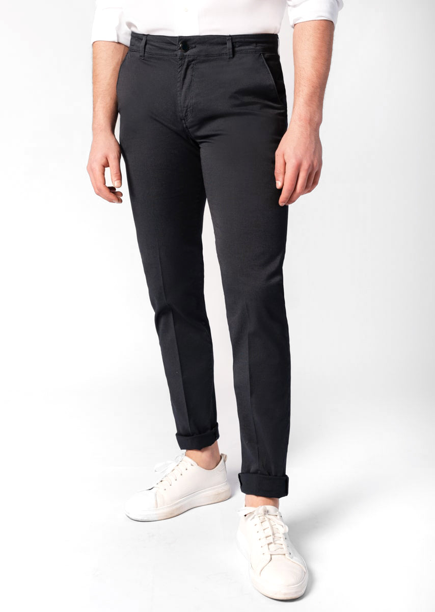 CHINOS REY 17 - Raso Stretch PPT - N21 883 CLASSIC BLUE TDR