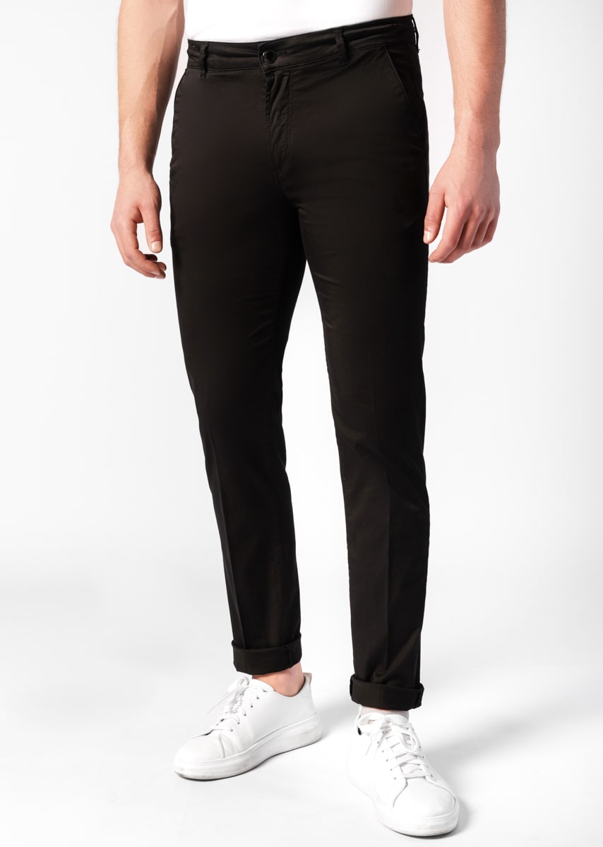CHINOS REY 17 - Raso Stretch PPT - N21 999 NERO TDR