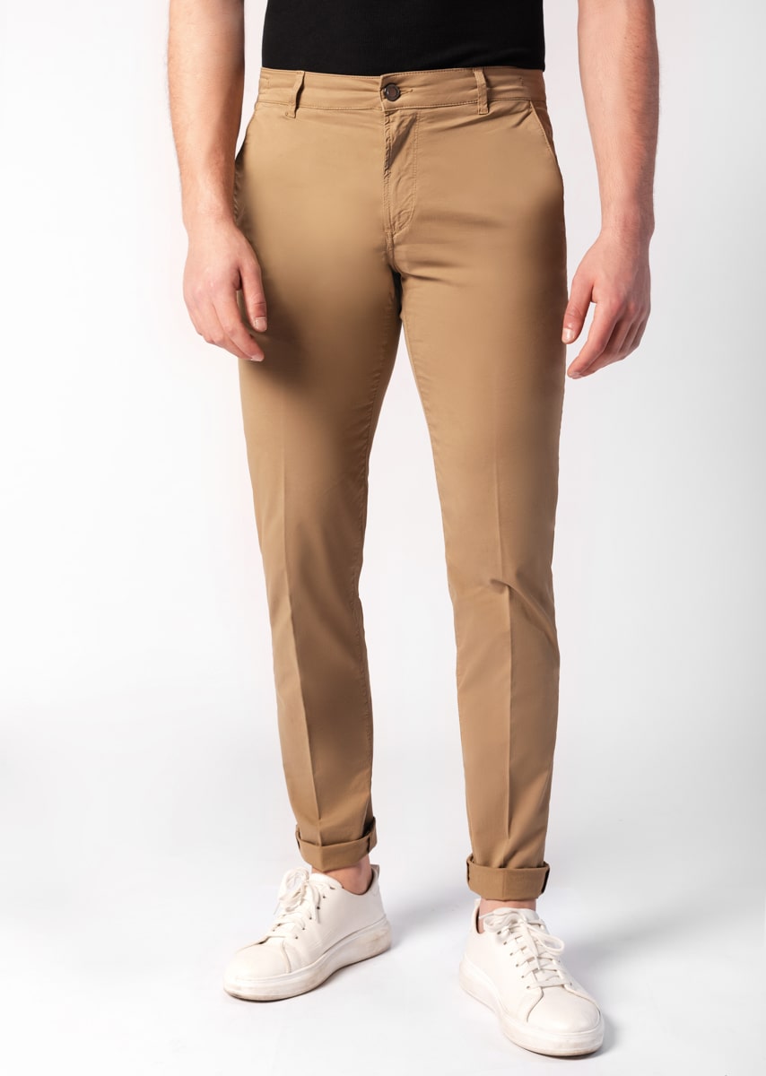 CHINOS REY 17 - Gabardina leggera Stretch PPT - 09T 727 NUT TDR