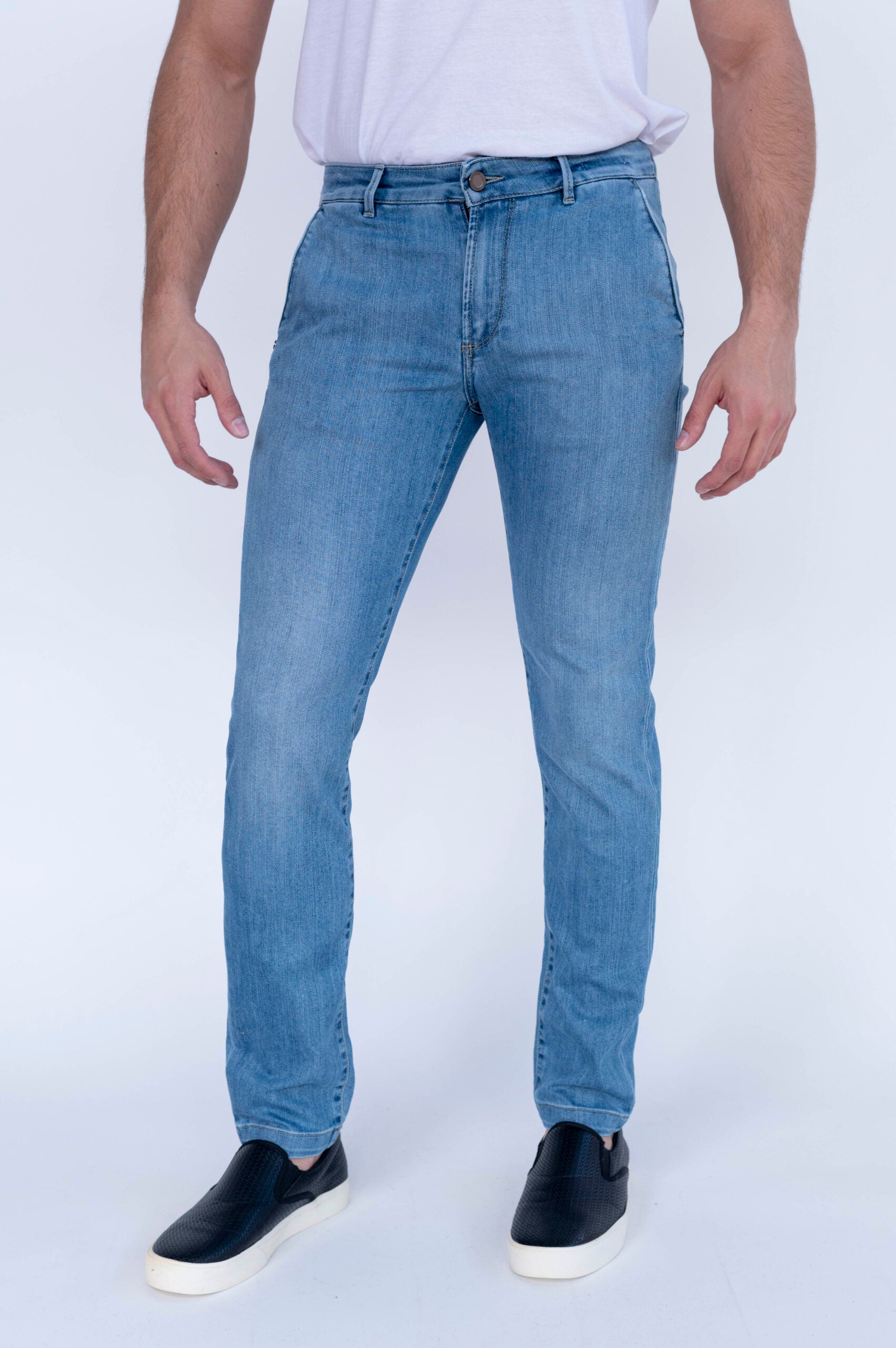CHINOS REY - Blu Denim Stretch - D00 A381