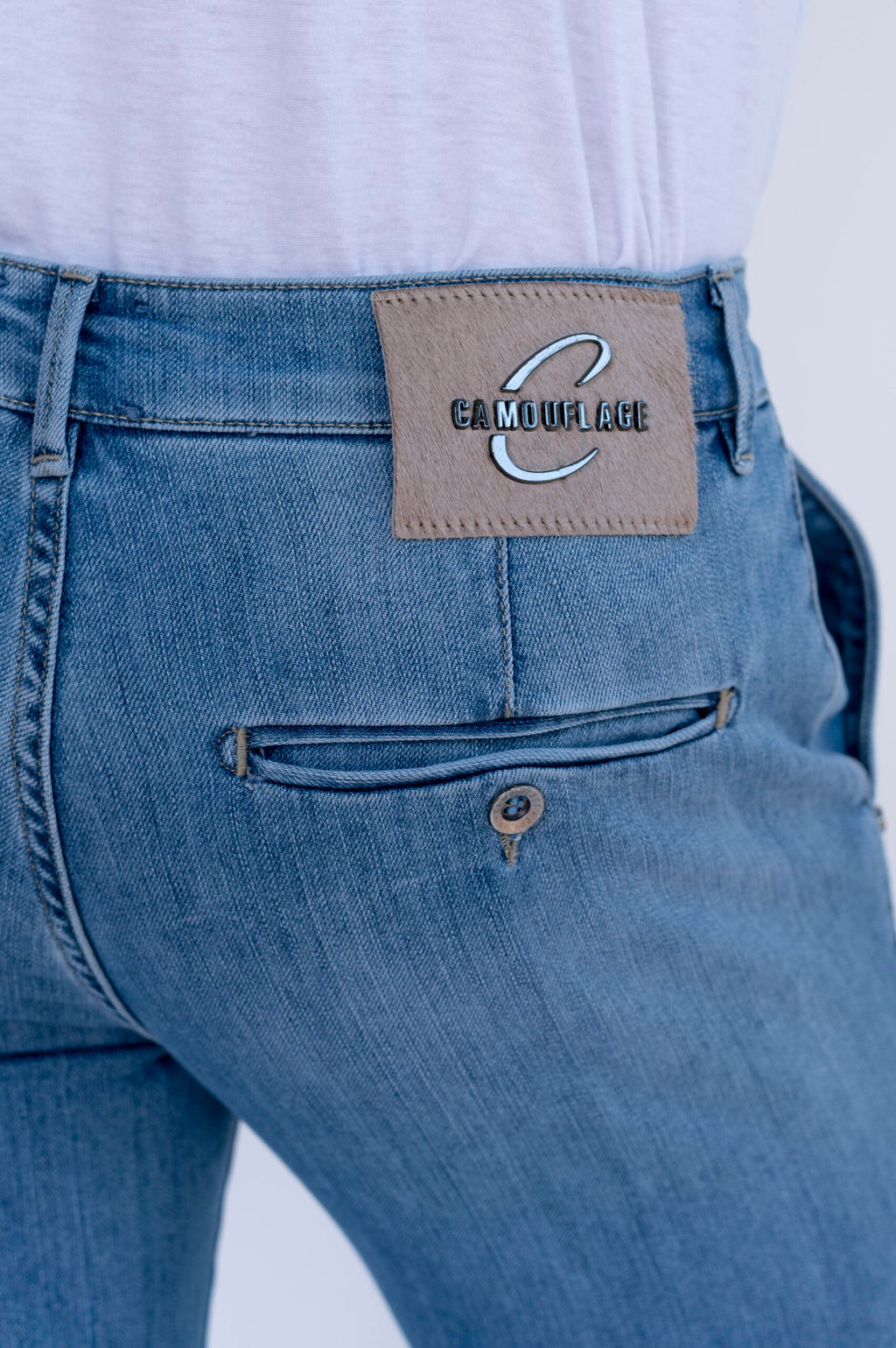 CHINOS REY - Blu Denim Stretch - D00 A381