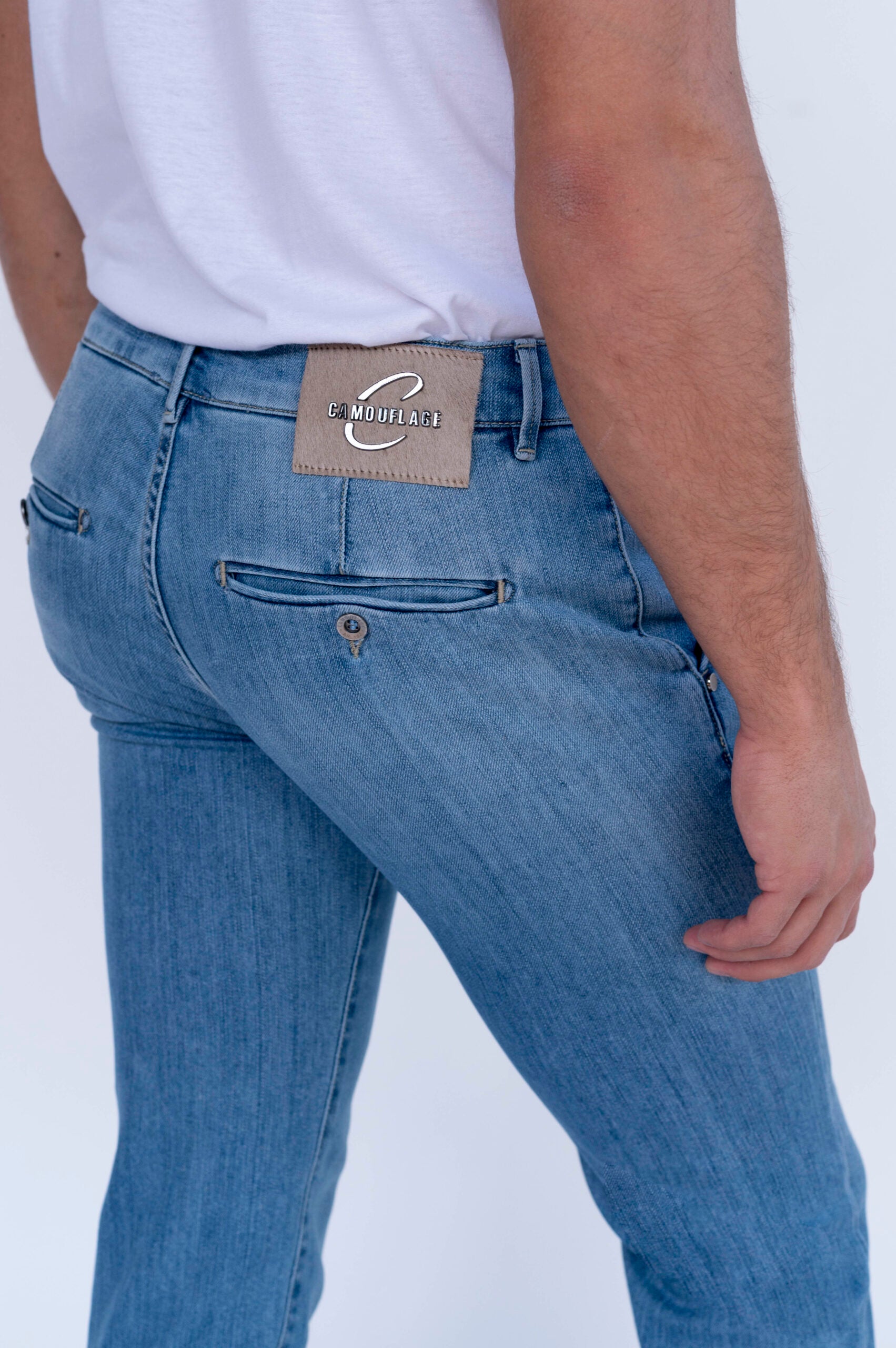 CHINOS REY - Blu Denim Stretch - D00 A381