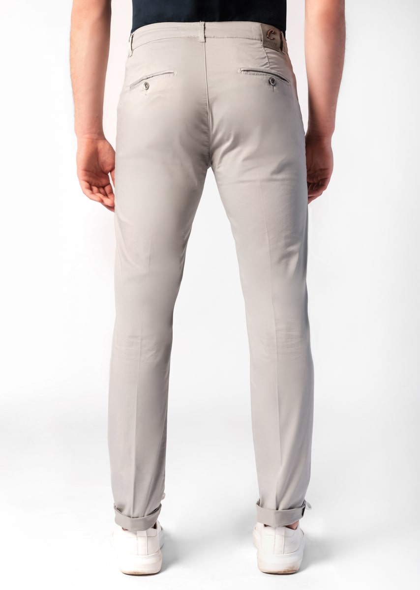 CHINOS REY 17 - Raso Stretch PPT - N21 915 ARGENTO TDR