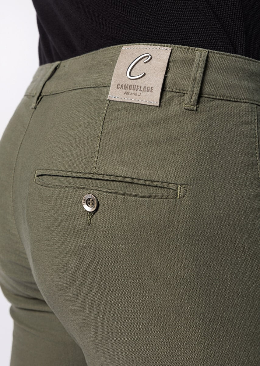 CHINOS REY 17 - Tinto Filo Stretch PPT disegno "Micro fantasia" - F48 652 FLORA TDR