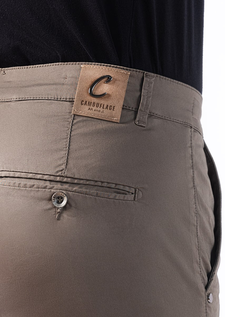 CHINOS SAND - Tessuto Tecnico Stretch PPT High-Performance con Interno Color - N02 781 MOKA TDR