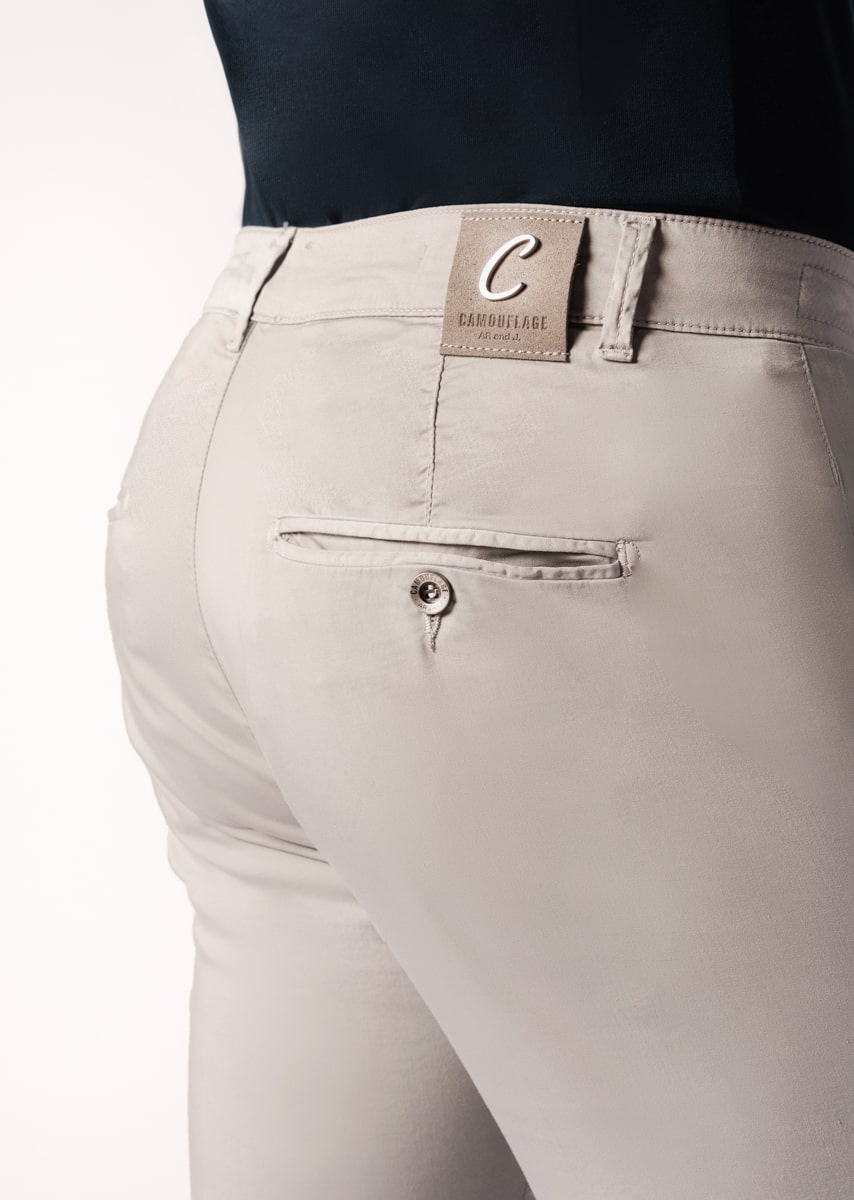 CHINOS REY 17 - Raso Stretch PPT - N21 915 ARGENTO TDR