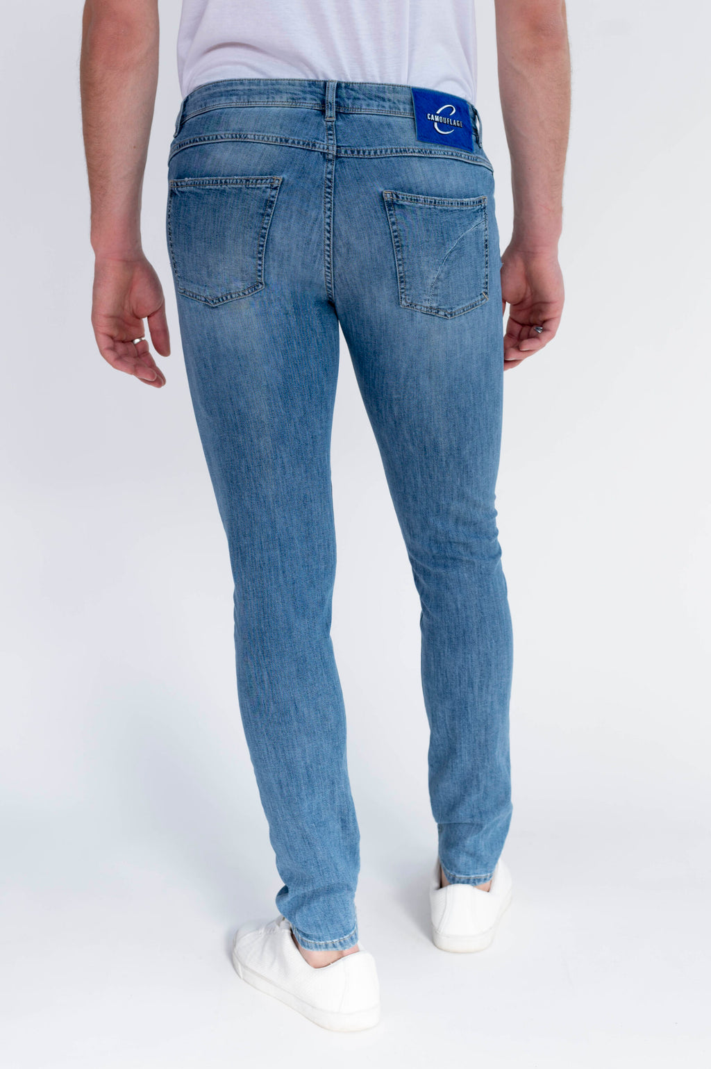 BEST FIVE - Blu Denim Stretch Leggero Misto Seta - 01D A520