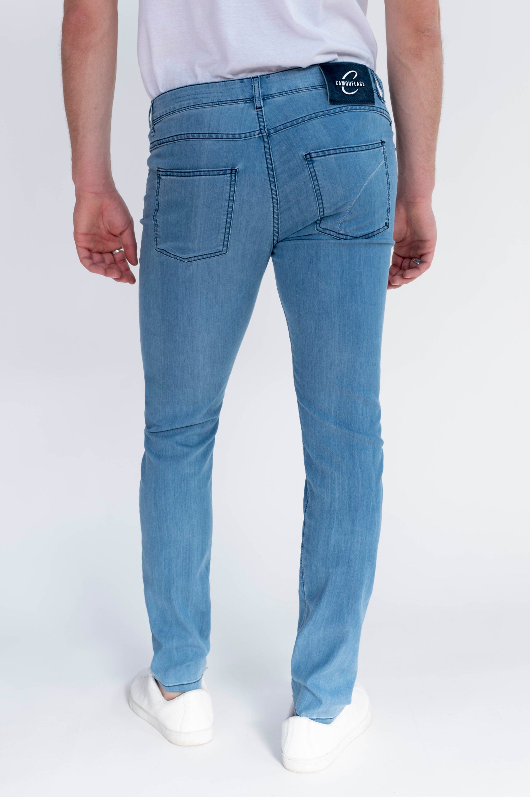 BEST FIVE - Blu Denim Stretch Ultra Light in Seta - D42 A390