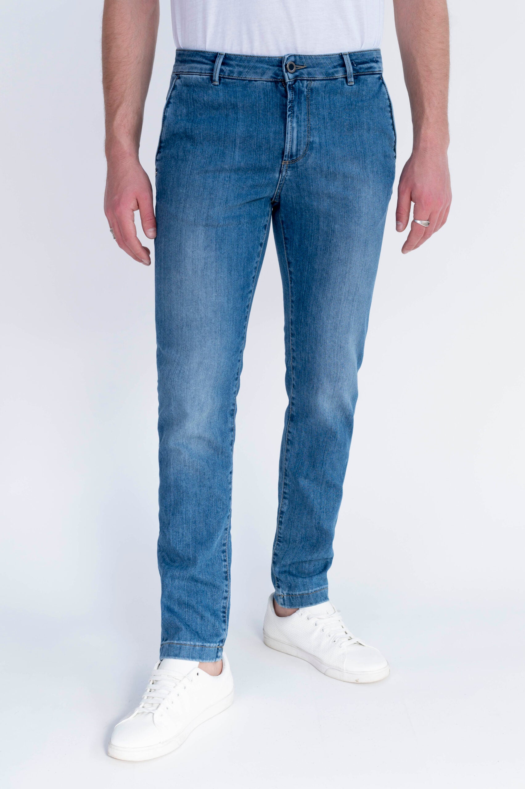 CHINOS REY - Blu Denim Stretch - D00 A594