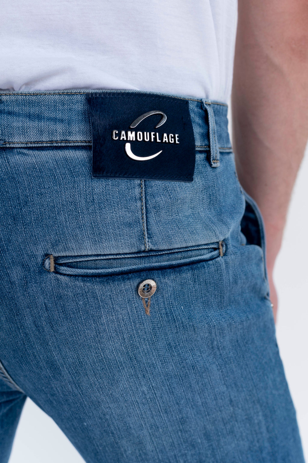 CHINOS REY - Blu Denim Stretch - D00 A594
