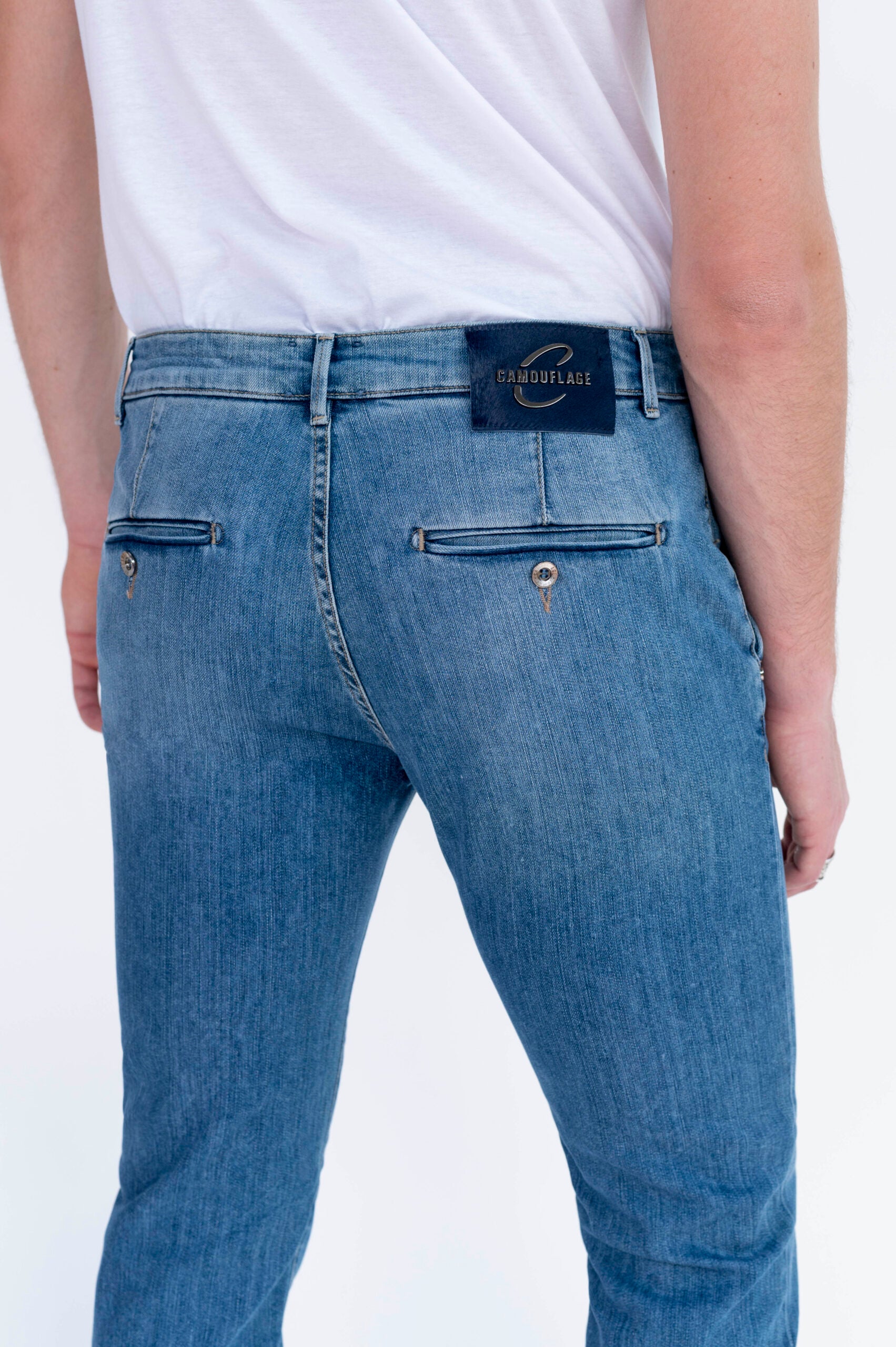 CHINOS REY - Blu Denim Stretch - D00 A594
