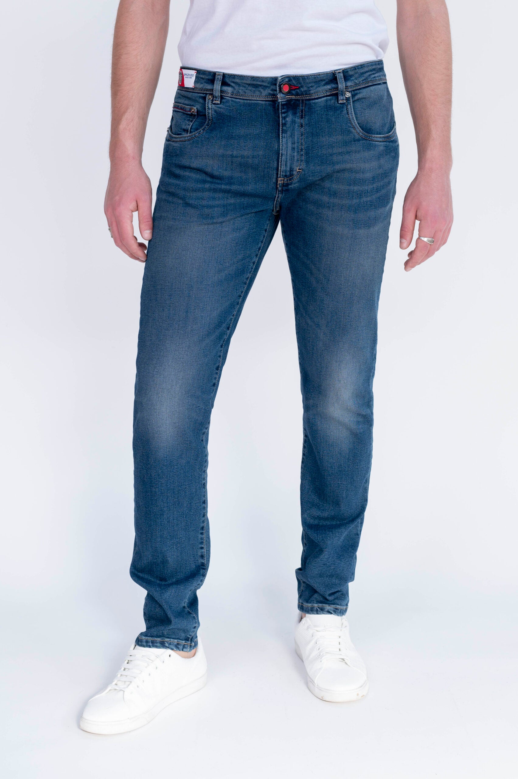 BEST FIVE - Blu Denim Stretch Giapponese "KURABO" - D37 A376 KUR