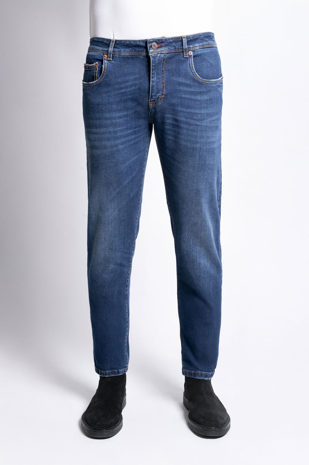 Best Five - Five Pockets Selvedge Denim - D49 A925 Blue Denim