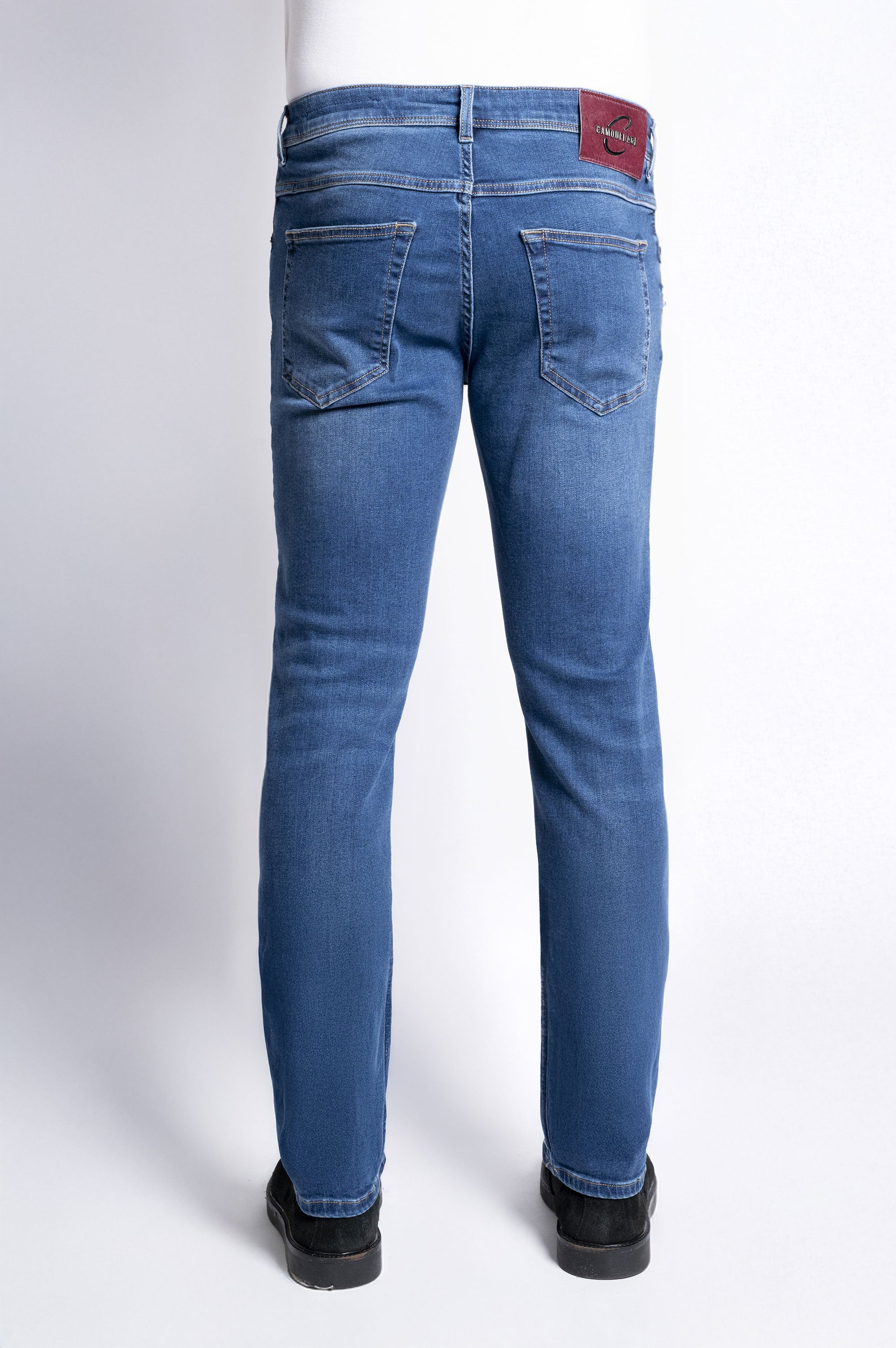 John - CANDIANI Denim Super Stretch Five Pockets Jeans - D108 A907 Blue Denim