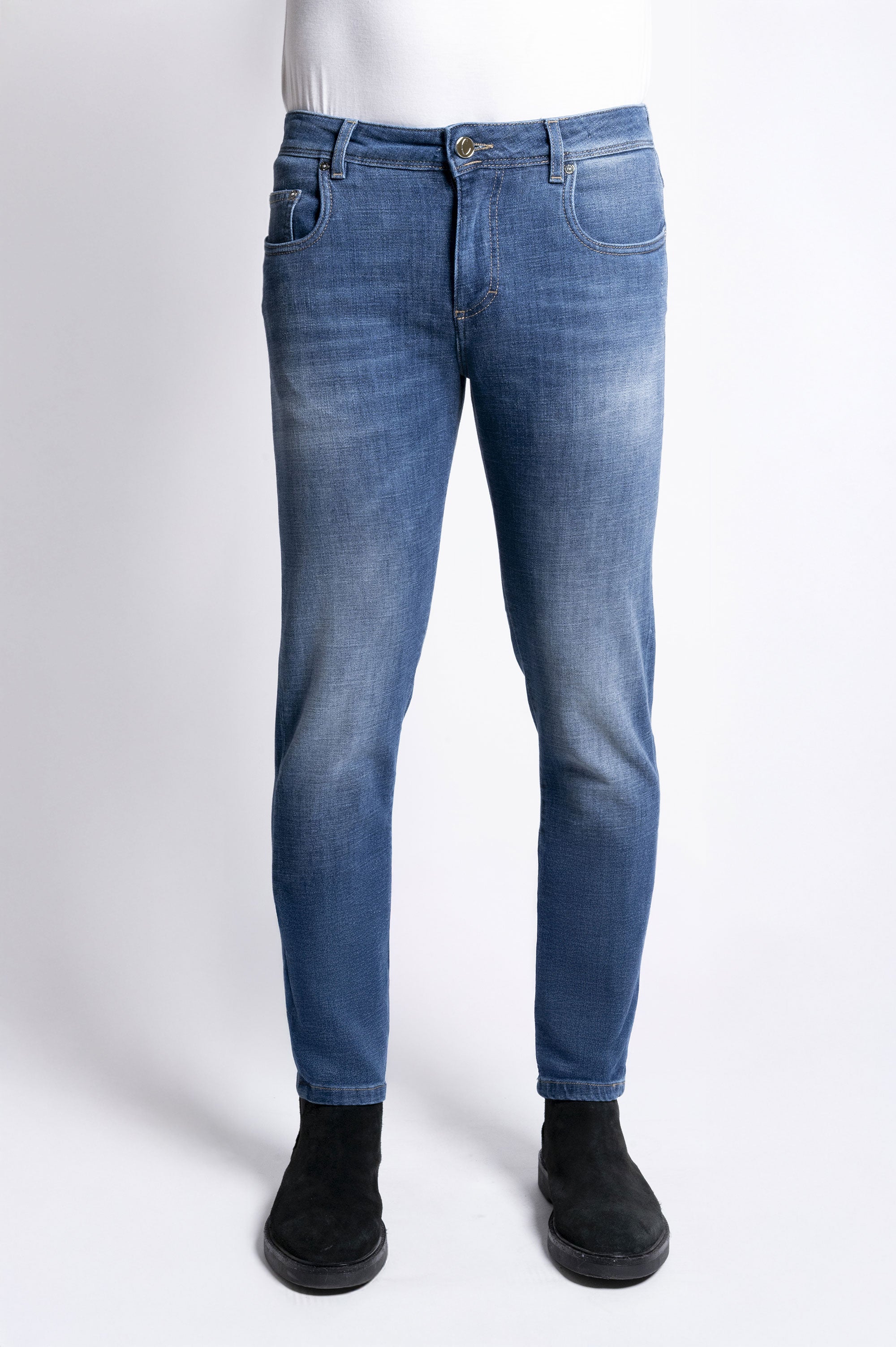 Best Five - Five Pockets Denim Stretch - D115 A909 Blue Denim