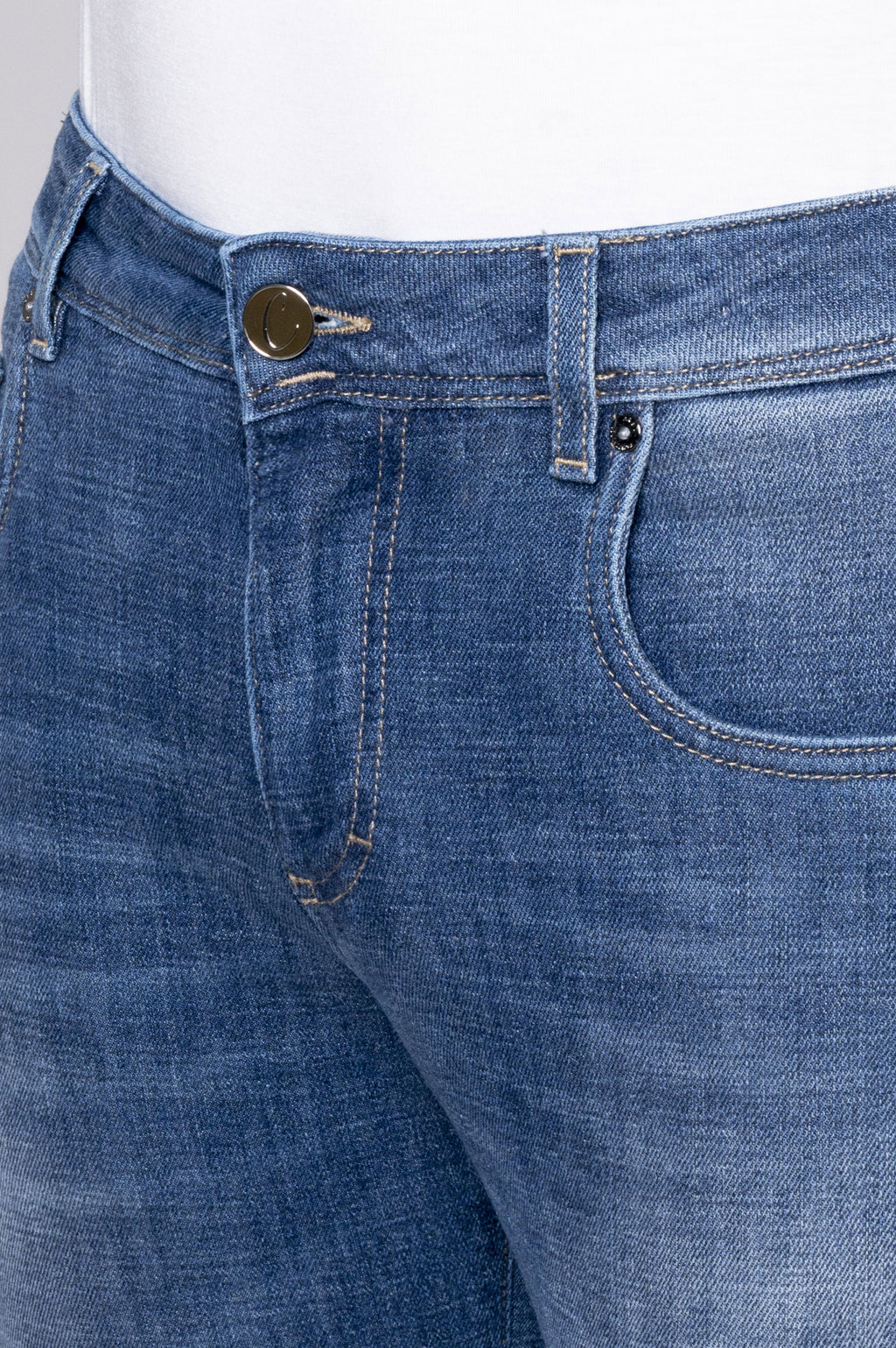 Best Five - Five Pockets Denim Stretch - D115 A909 Blue Denim