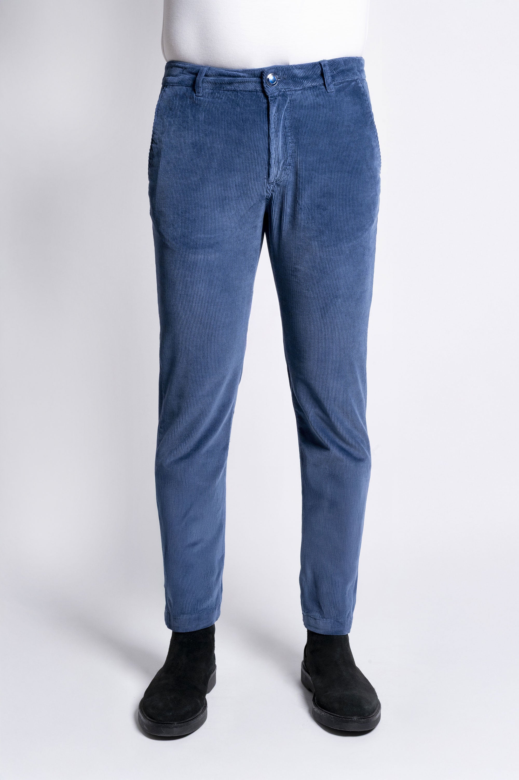 Chinos Rey 17 - Velluto Millerighe arricchito con Modal - T104 869 Royal Blue LTD