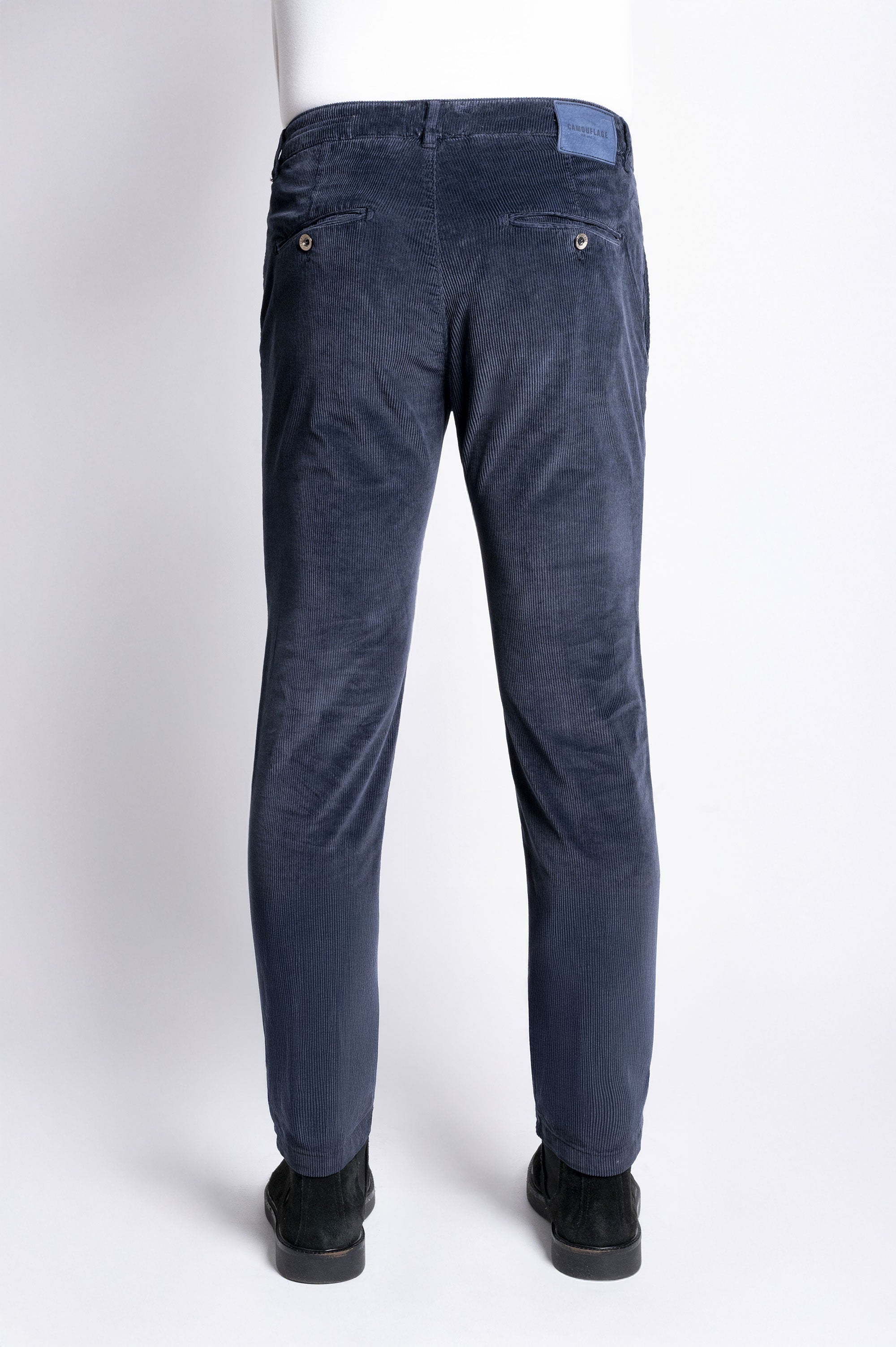 Chinos Rey 17 - Velluto Millerighe arricchito con Modal - T104 882 Blu Notte LTD