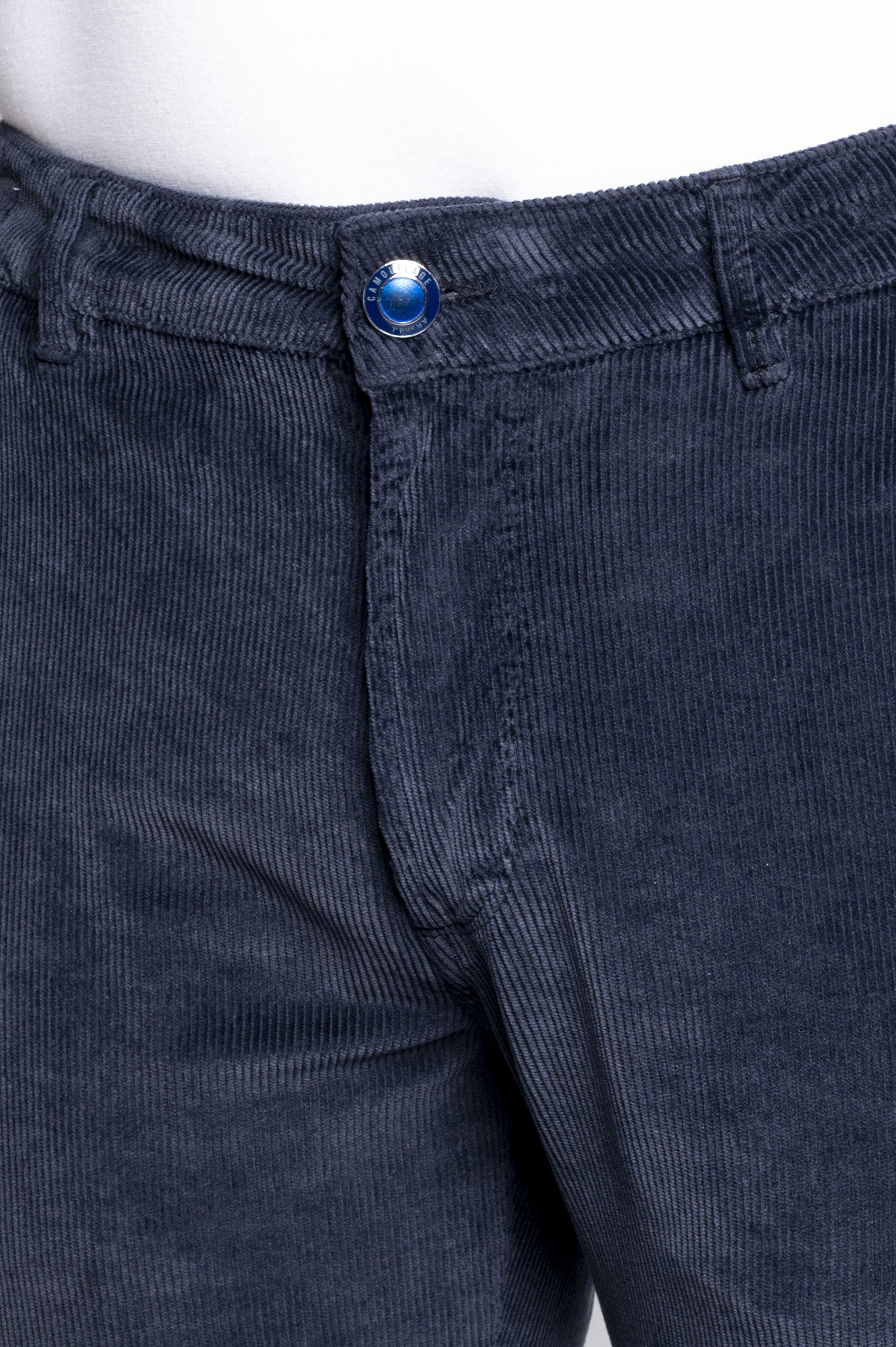 Chinos Rey 17 - Velluto Millerighe arricchito con Modal - T104 882 Blu Notte LTD
