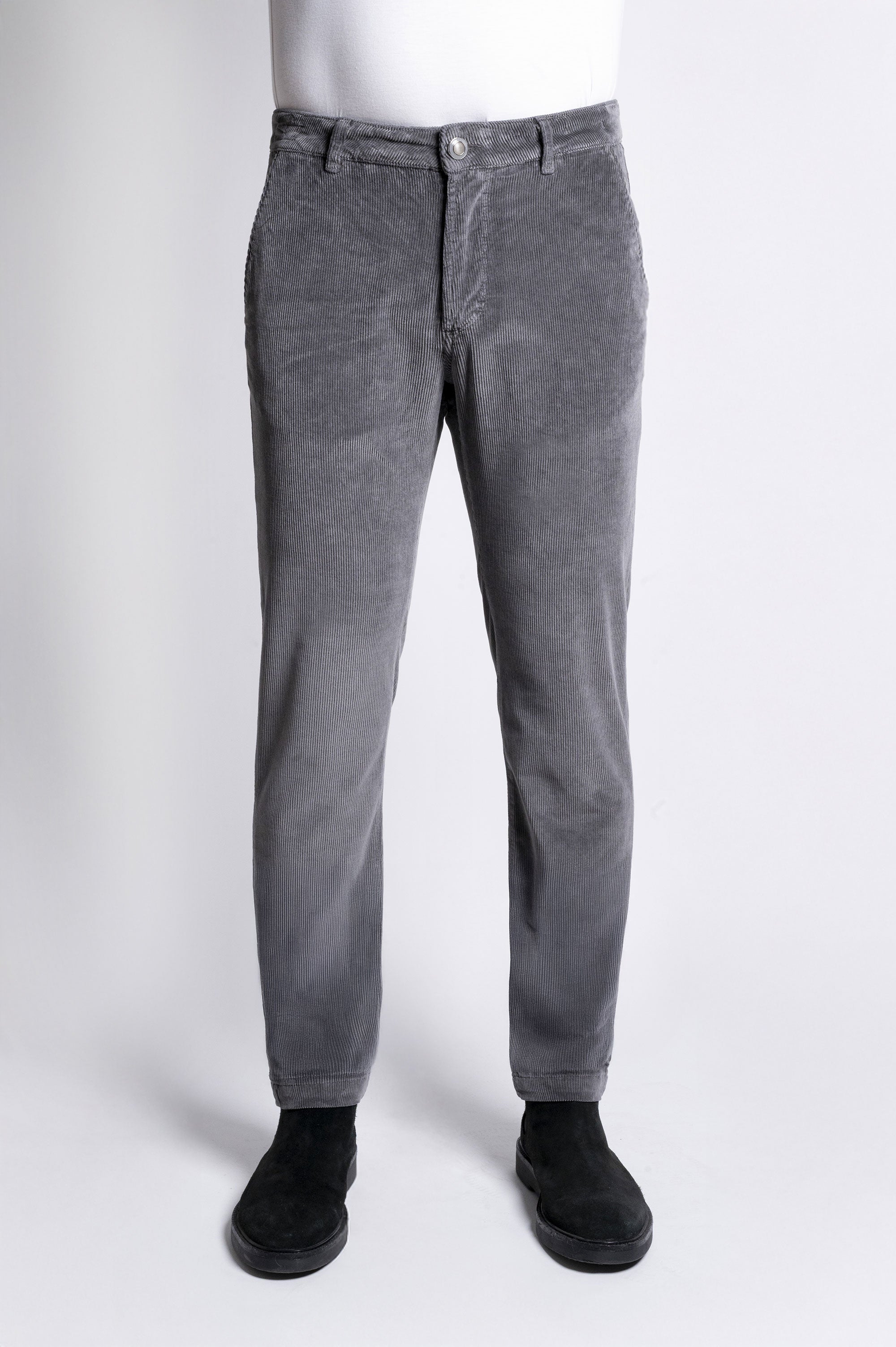 Chinos Rey 17 - Corduroy Enriched with Modal - T104 935 Piombo LTD