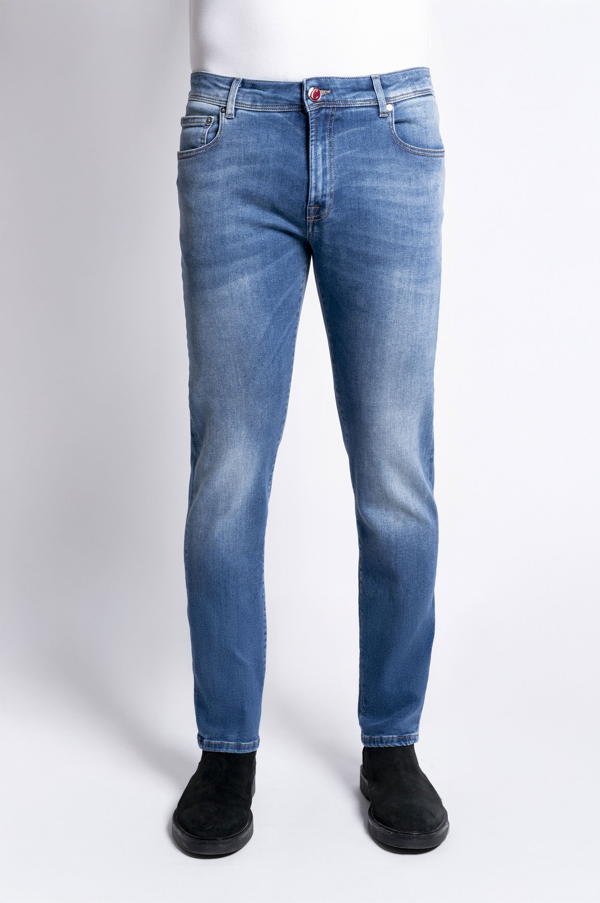John - CANDIANI Denim Super Stretch - D108 A906 Blue Denim