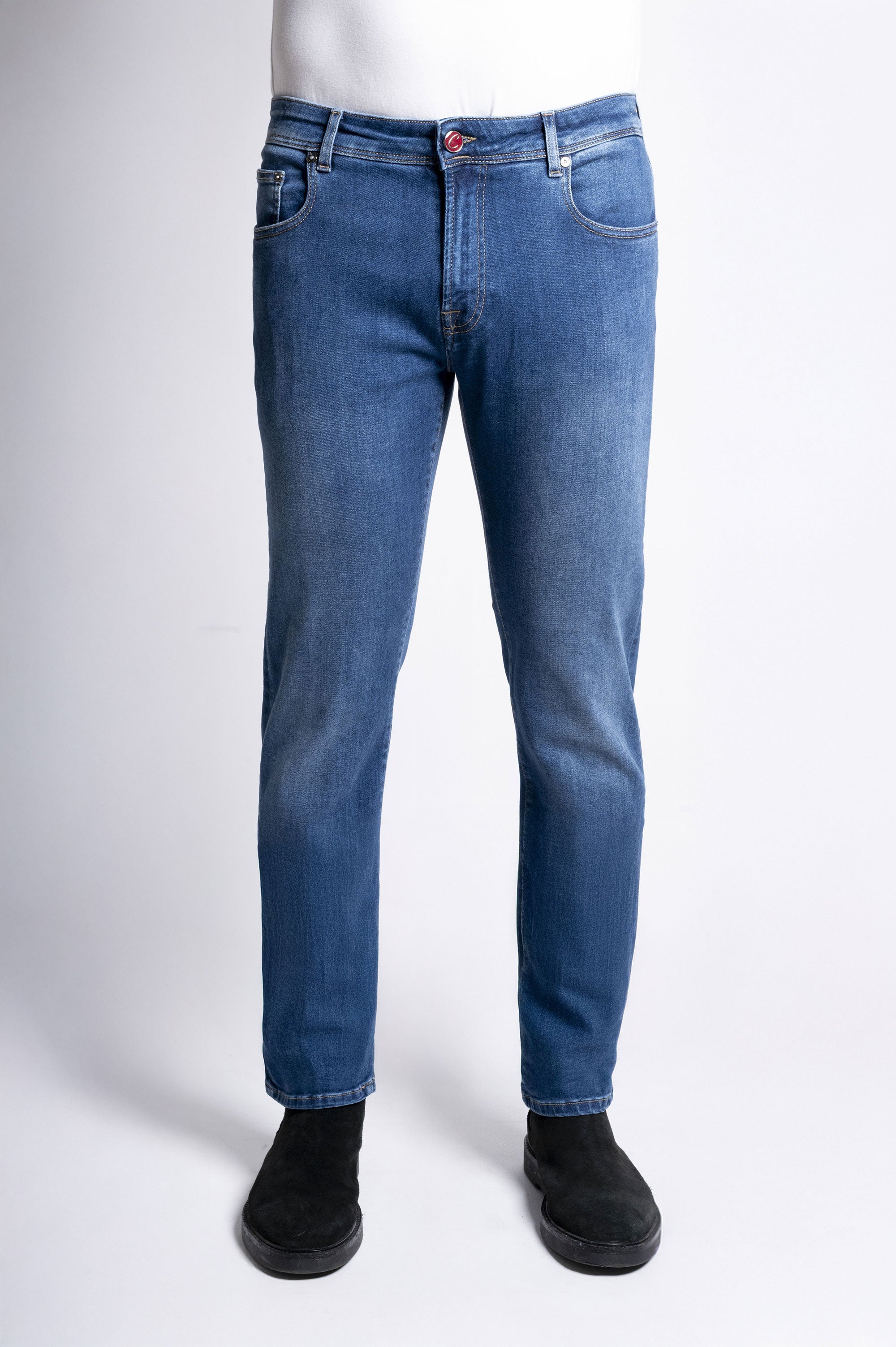 John - CANDIANI Denim Super Stretch - D108 A908 Blue Denim