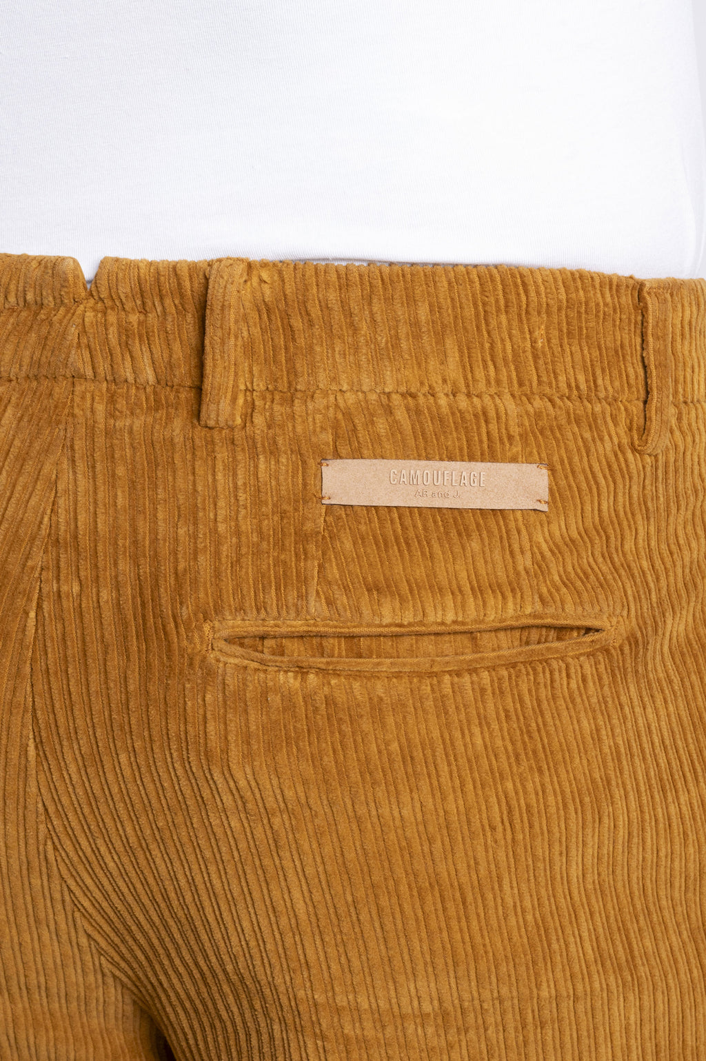 Roland - Pleated Slim Chino in French-Rib Stretch Corduroy - 49T 754 Rust STD